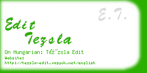 edit tezsla business card